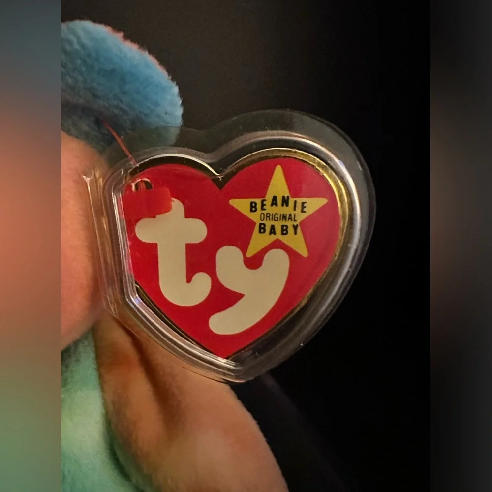 Ty Garcia Beanie Baby Bear #4051 1995 PVC 4th Gen Tag Near Mint w/ Case